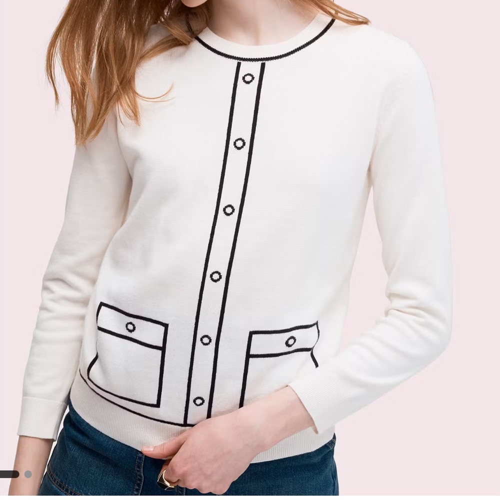 Kate Spade New York Trompe L’oeil Pullover Sweater XXL